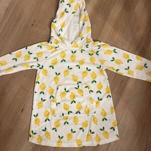 Girls size 5 Hannah Anderson, lemon toweling hoodie
